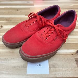 Vans Era Canvas Red Gum Sole Men's 13